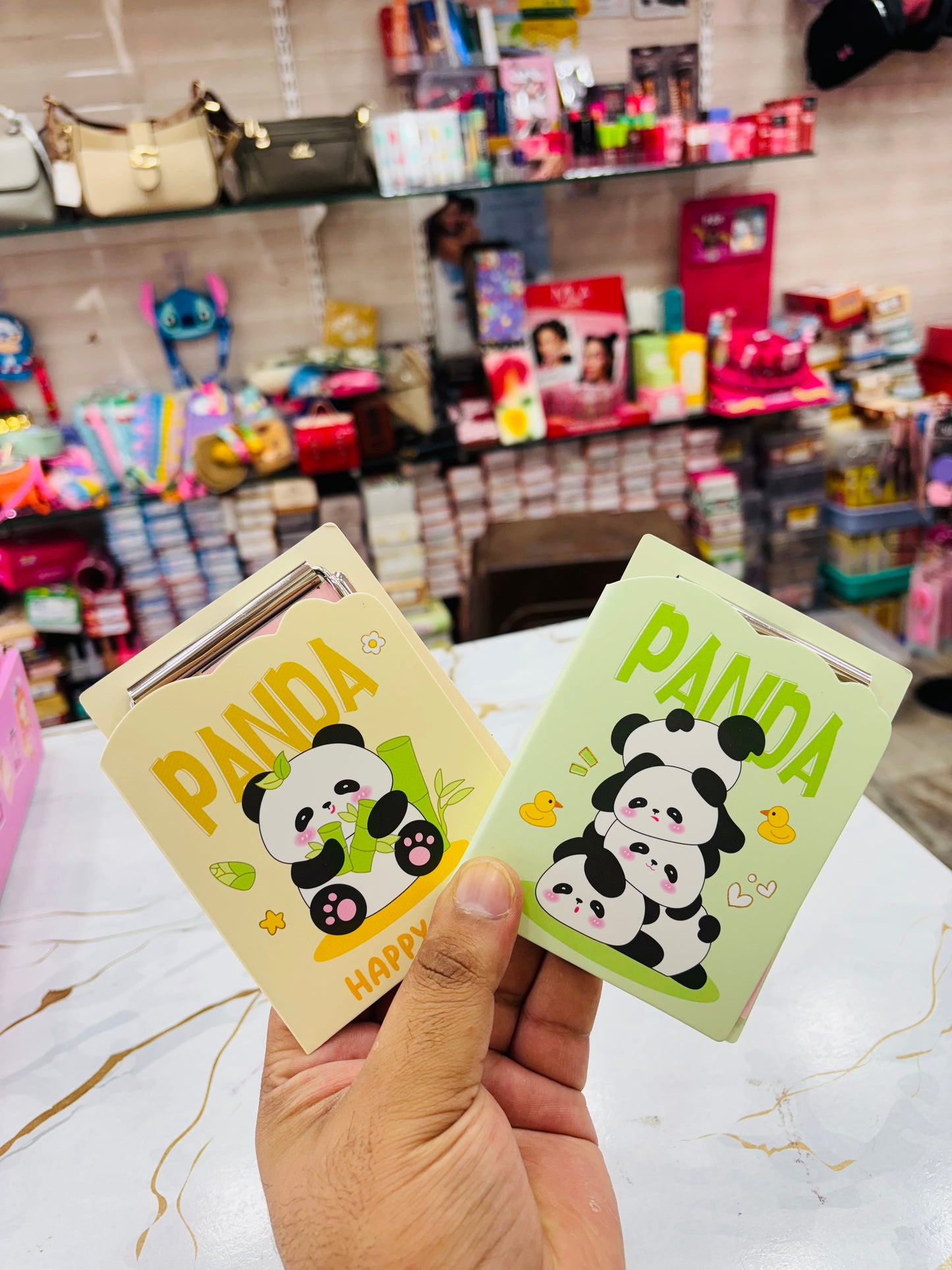 Cute Panda Mini Notepad – Kawaii Cartoon Design (Set of 2)