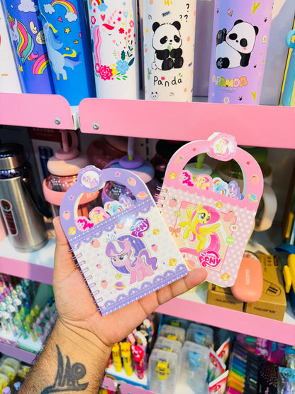 My Little Pony Mini Spiral Notepad – Cute Handbag Design (Set of 2)